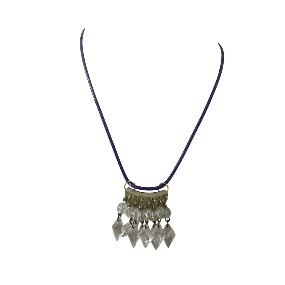 clear bead pendant necklace